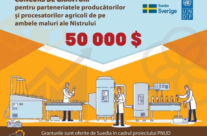 Suedia și PNUD oferă granturi de 50 000 de dolari pentru agricultorii din Republica Moldova, inclusiv regiunea transnistreană