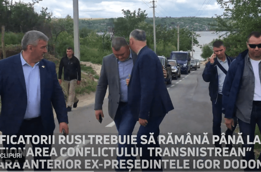 VIDEO. Dodon a mers în stânga Nistrului unde în timpul mandatului său Tiraspolul a instalat 37 de posturi ilegale. „Jos trădătorii!”
