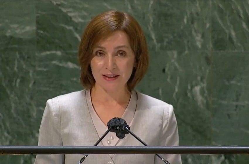 VIDEO. Maia Sandu a cerut de la tribuna ONU retragerea trupelor ruse din stânga Nistrului
