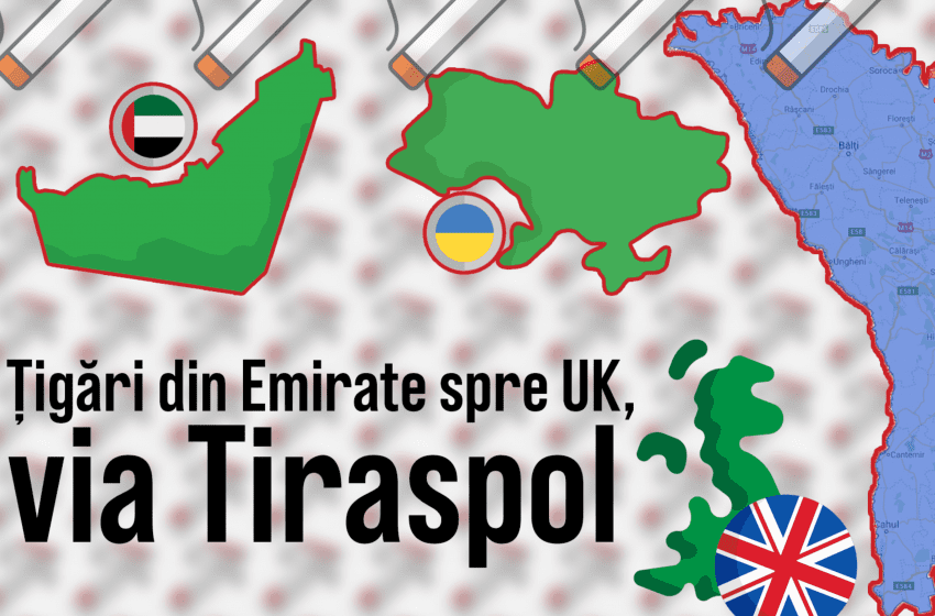 INVESTIGAȚIE: Țigări din Emiratele Arabe spre Marea Britanie, via Tiraspol. VIDEO