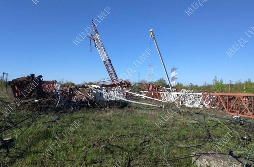  Transmițătorul radio „Maiak” din Grigoriopol a fost aruncat în aer. FOTO